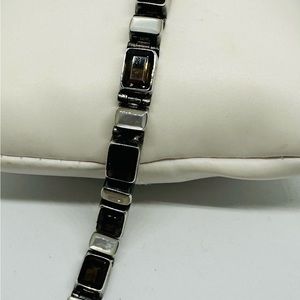 Amethyst & Opal Bracelet stones in 925 silver!  vintage-   size 7 1/2”